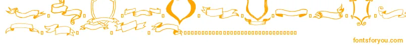FramesnRiboons-Schriftart – Orangefarbene Schriften