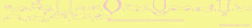 fuente FramesnRiboons – Fuentes Rosadas Sobre Fondo Amarillo