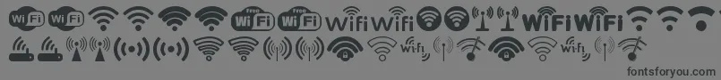 Wifi Font – Black Fonts on Gray Background