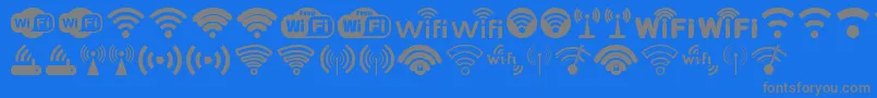 Шрифт Wifi – серые шрифты на синем фоне