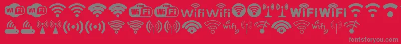 Wifi-fontti – harmaat kirjasimet punaisella taustalla