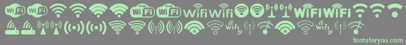 Fonte Wifi – fontes verdes em um fundo cinza