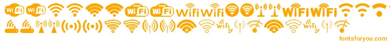 Czcionka Wifi – pomarańczowe czcionki