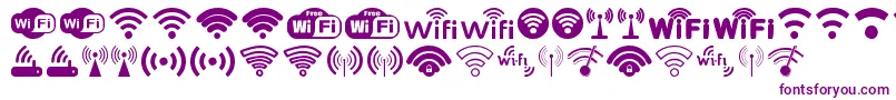 Czcionka Wifi – fioletowe czcionki