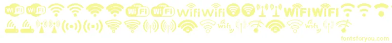 Wifi-Schriftart – Gelbe Schriften