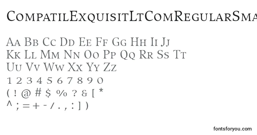 Шрифт CompatilExquisitLtComRegularSmallCaps – алфавит, цифры, специальные символы