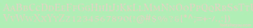 CompatilExquisitLtComRegularSmallCaps Font – Pink Fonts on Green Background