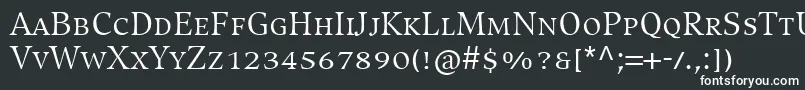 CompatilExquisitLtComRegularSmallCaps Font – White Fonts on Black Background
