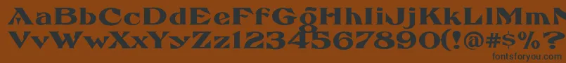 FhaefcanEccentricFrenchFreeware Font – Black Fonts on Brown Background