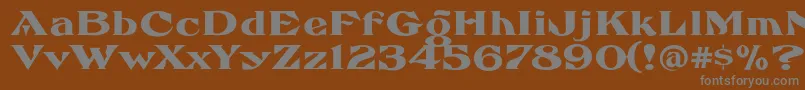 FhaefcanEccentricFrenchFreeware Font – Gray Fonts on Brown Background