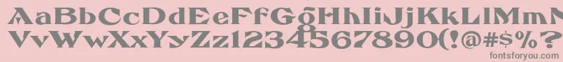 FhaefcanEccentricFrenchFreeware Font – Gray Fonts on Pink Background