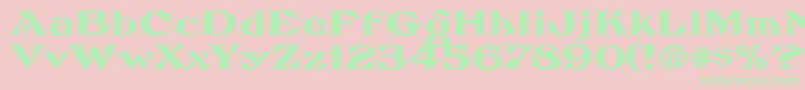 Police FhaefcanEccentricFrenchFreeware – polices vertes sur fond rose