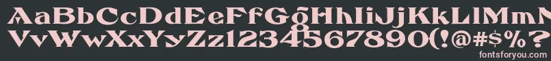 FhaefcanEccentricFrenchFreeware-Schriftart – Rosa Schriften auf schwarzem Hintergrund