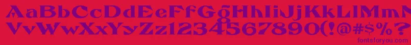 FhaefcanEccentricFrenchFreeware Font – Purple Fonts on Red Background