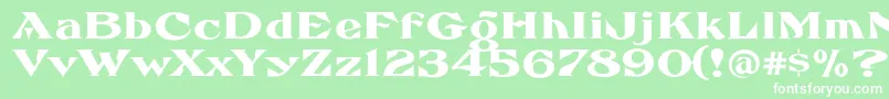 fuente FhaefcanEccentricFrenchFreeware – Fuentes Blancas Sobre Fondo Verde