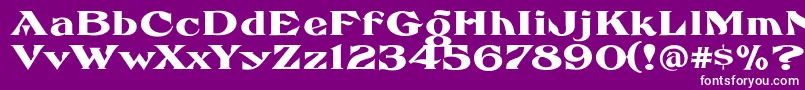 FhaefcanEccentricFrenchFreeware Font – White Fonts on Purple Background