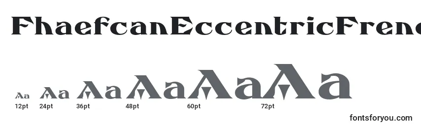 Größen der Schriftart FhaefcanEccentricFrenchFreeware