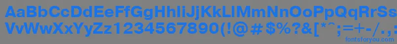 フォントPrg3 – 灰色の背景に青い文字