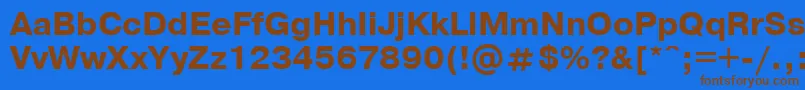 Шрифт Prg3 – коричневые шрифты на синем фоне