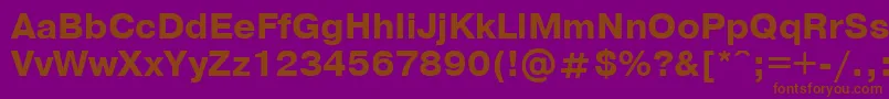 Prg3 Font – Brown Fonts on Purple Background