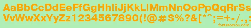 Prg3 Font – Orange Fonts on Green Background