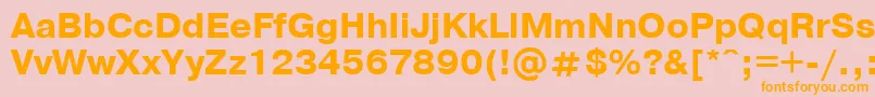 Prg3 Font – Orange Fonts on Pink Background