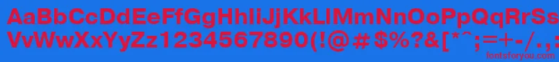 Prg3 Font – Red Fonts on Blue Background