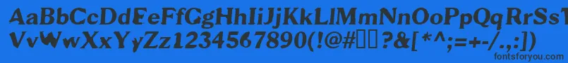 Scab Font – Black Fonts on Blue Background