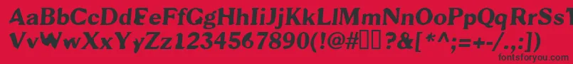 Scab Font – Black Fonts on Red Background