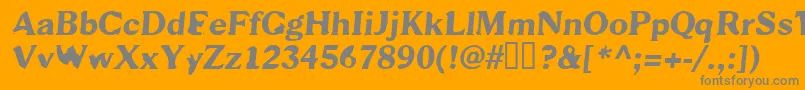 Scab Font – Gray Fonts on Orange Background