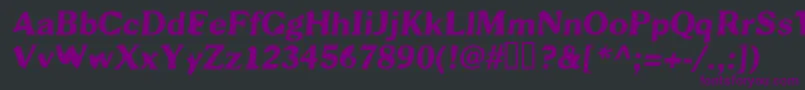 フォントScab – 黒い背景に紫のフォント