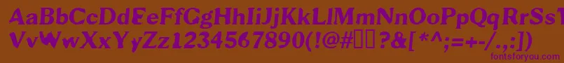 Scab Font – Purple Fonts on Brown Background