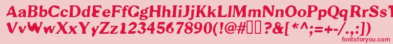 Scab Font – Red Fonts on Pink Background