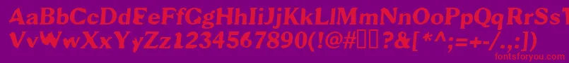 Scab Font – Red Fonts on Purple Background