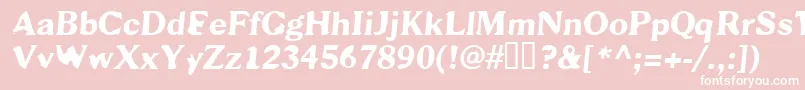 Scab Font – White Fonts on Pink Background