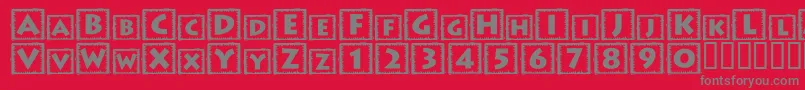 TacoBox Font – Gray Fonts on Red Background