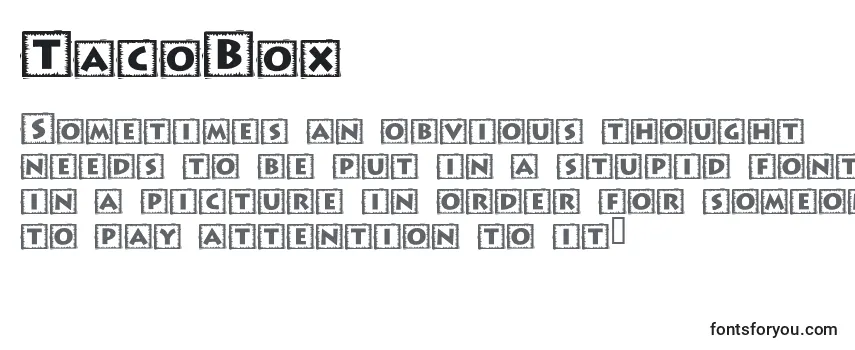 TacoBox-fontti