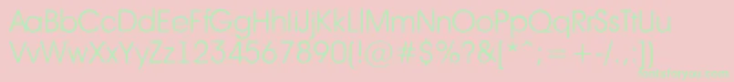 AAvanteroughLight Font – Green Fonts on Pink Background