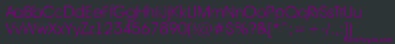 Шрифт AAvanteroughLight – фиолетовые шрифты на чёрном фоне