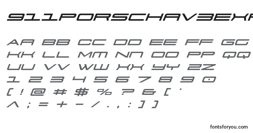 911porschav3expandital Font – alphabet, numbers, special characters