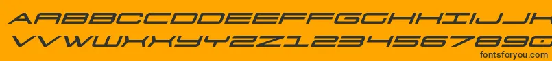 911porschav3expandital Font – Black Fonts on Orange Background