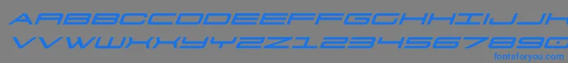 911porschav3expandital-Schriftart – Blaue Schriften auf grauem Hintergrund