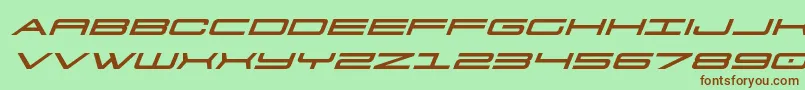 911porschav3expandital Font – Brown Fonts on Green Background