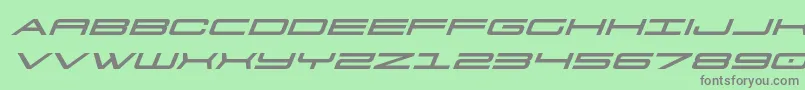911porschav3expandital Font – Gray Fonts on Green Background