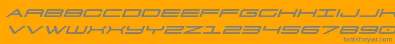 911porschav3expandital Font – Gray Fonts on Orange Background