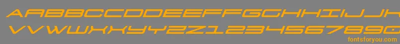 911porschav3expandital Font – Orange Fonts on Gray Background