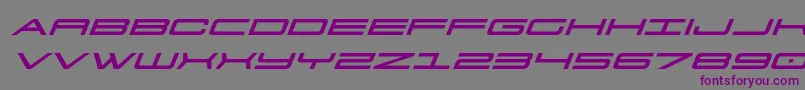 911porschav3expandital Font – Purple Fonts on Gray Background