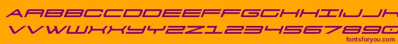 911porschav3expandital-Schriftart – Violette Schriften auf orangefarbenem Hintergrund