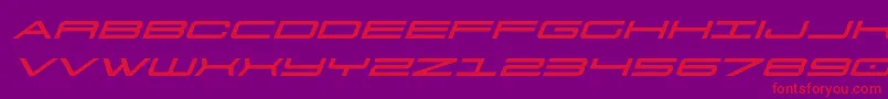 911porschav3expandital Font – Red Fonts on Purple Background