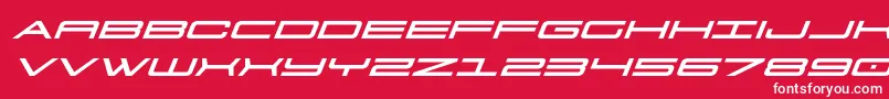 911porschav3expandital Font – White Fonts on Red Background